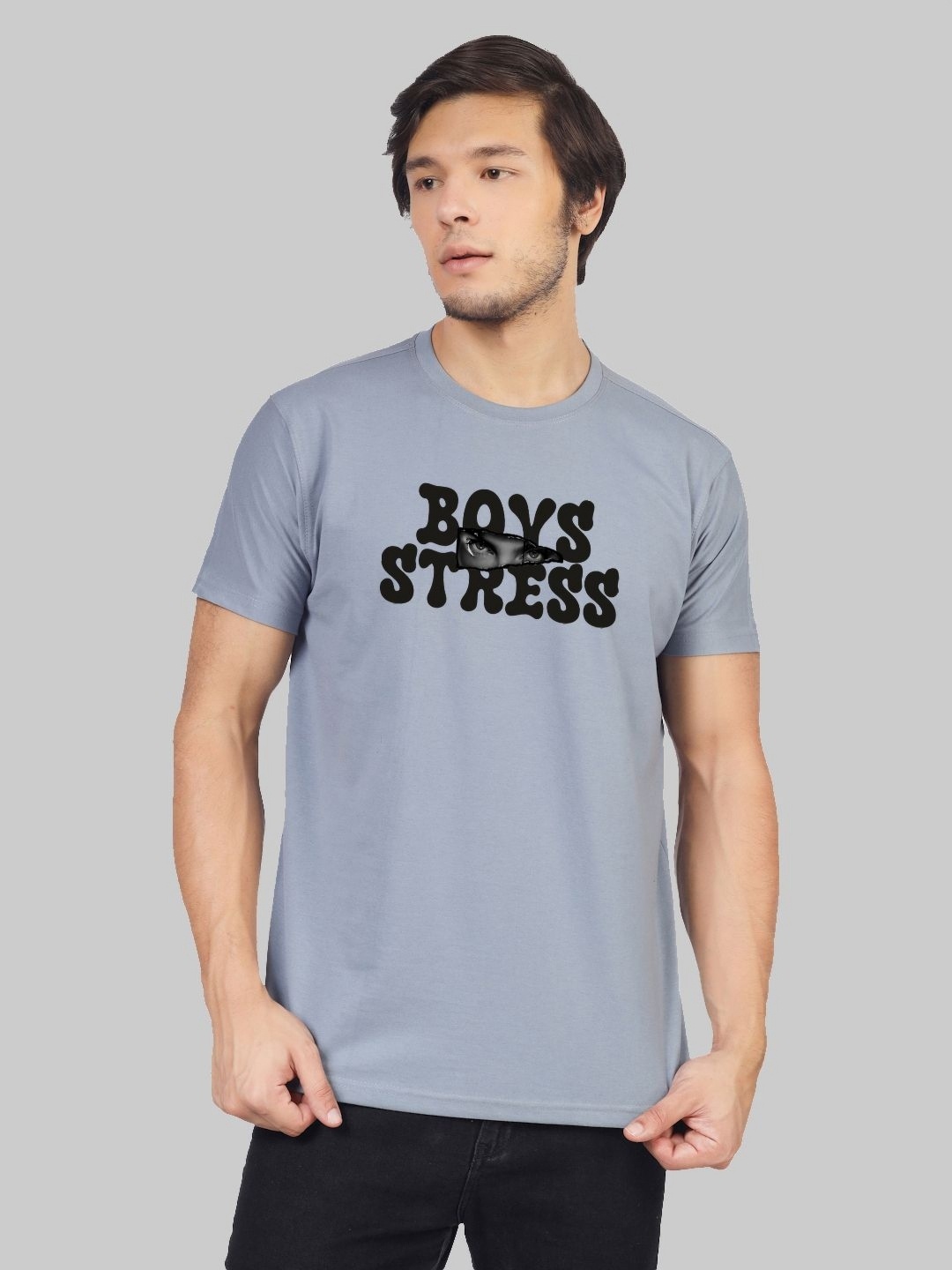 

Greylongg Men Pockets T-shirt, Grey
