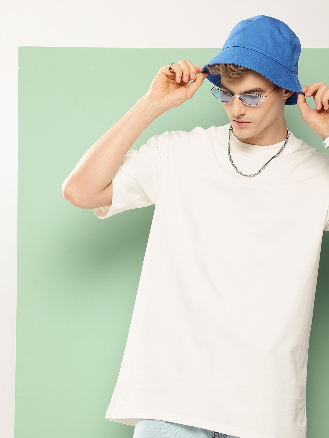 

HOPEPUNK Men Oversized T-shirt, White