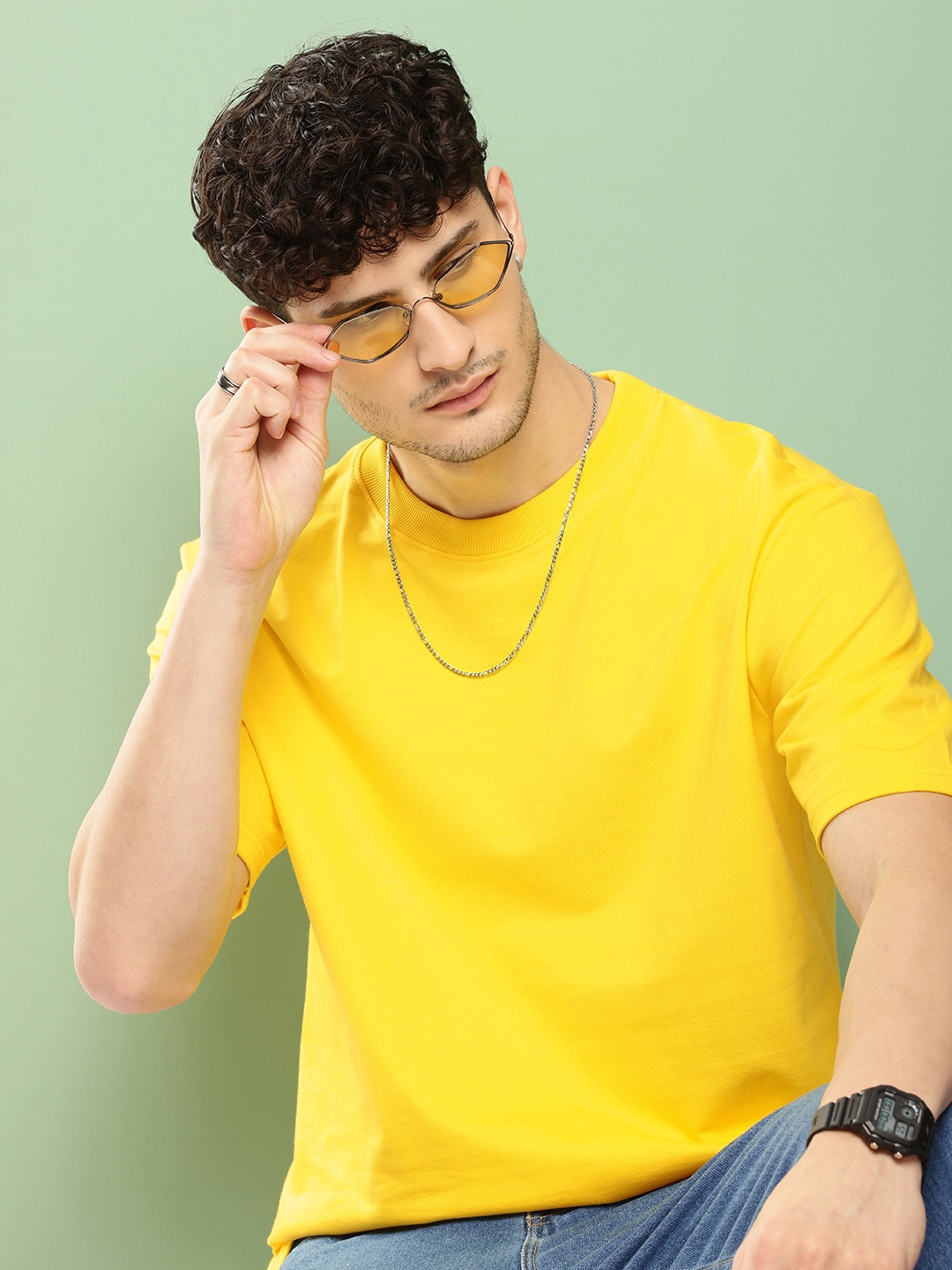 

HOPEPUNK Men Oversized T-shirt, Yellow