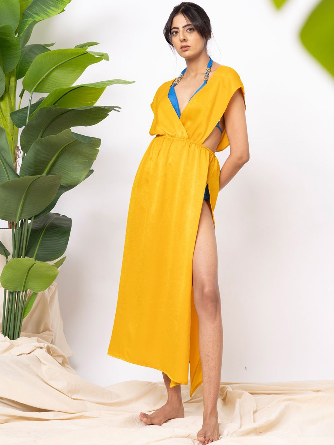 

EROTISSCH Cover Up Beachwear Dress, Yellow