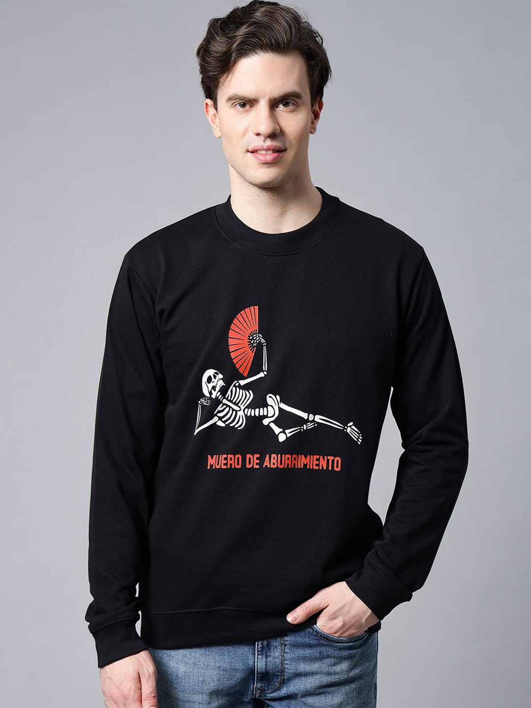 

Gavin Paris Men Graphic Printed Sweatshirt, Black