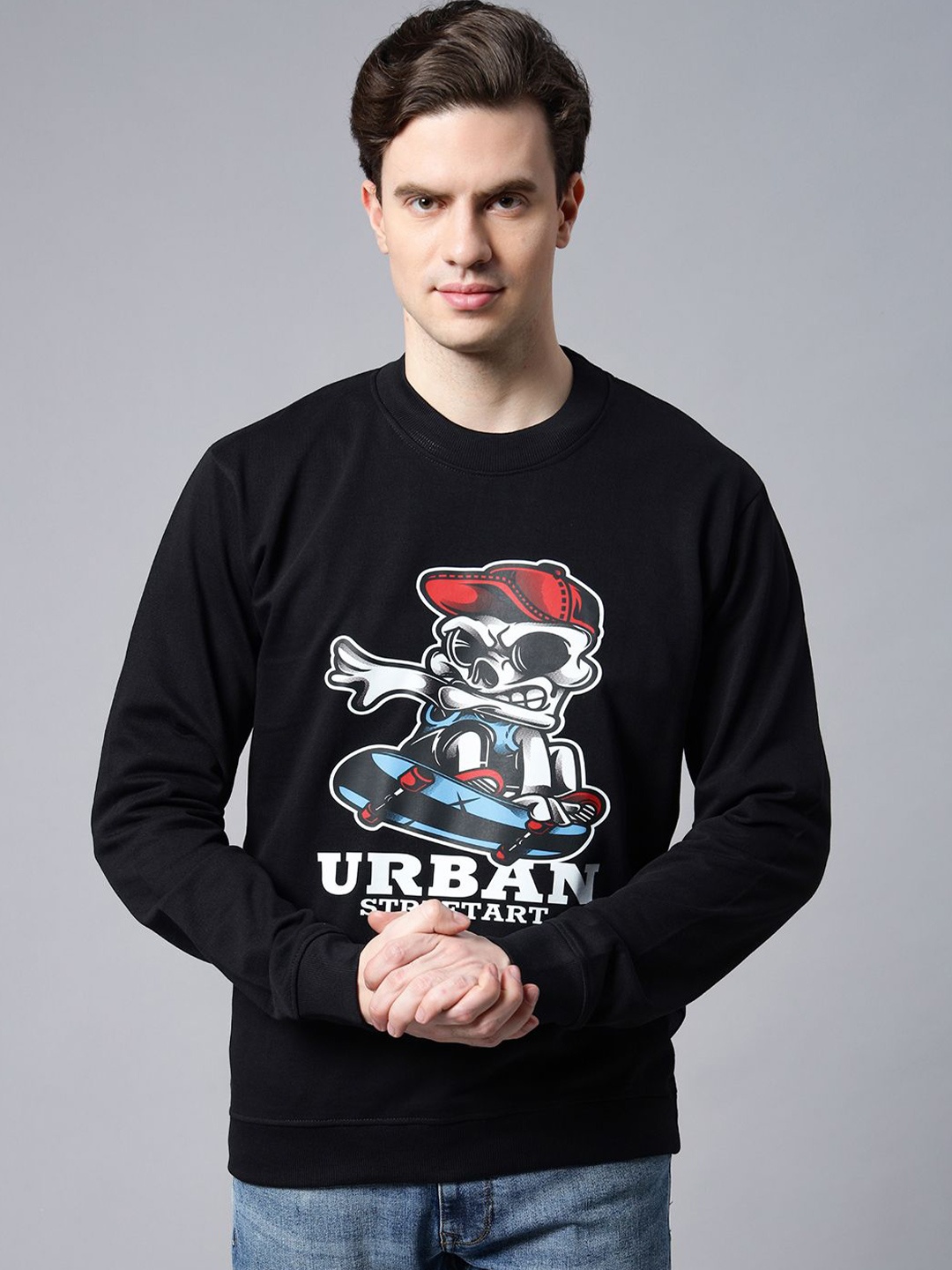 

Gavin Paris Men Graphic Printed Sweatshirt, Black