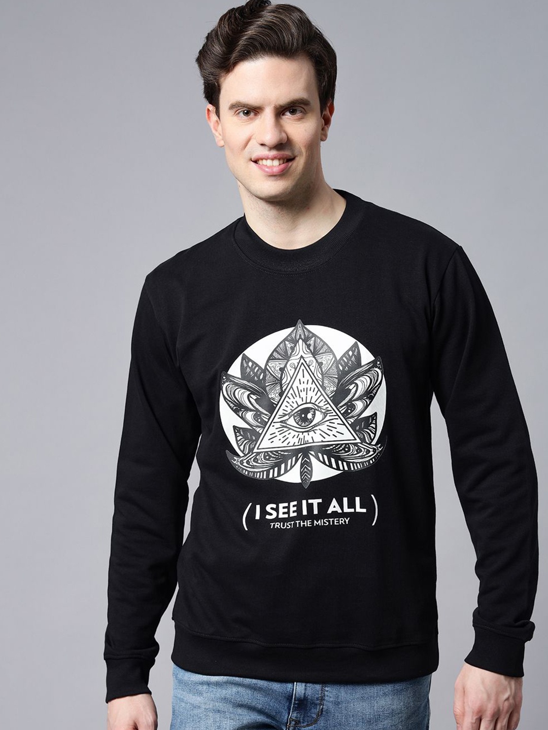 

Gavin Paris Men Graphic Printed Sweatshirt, Black