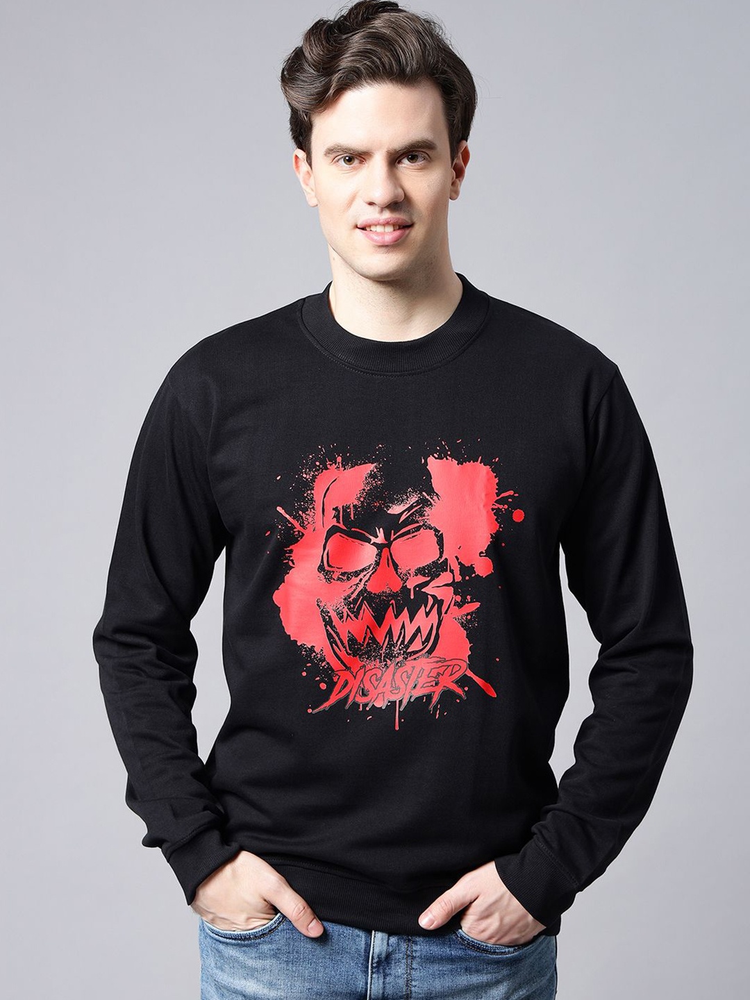 

Gavin Paris Men Graphic Printed Sweatshirt, Black