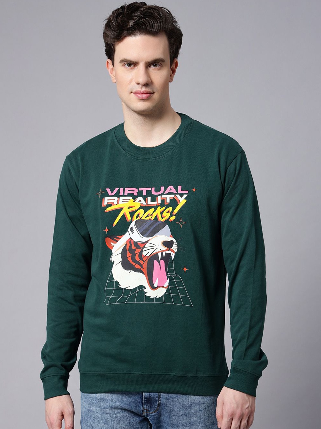 

Gavin Paris Men Graphic Printed Sweatshirt, Green