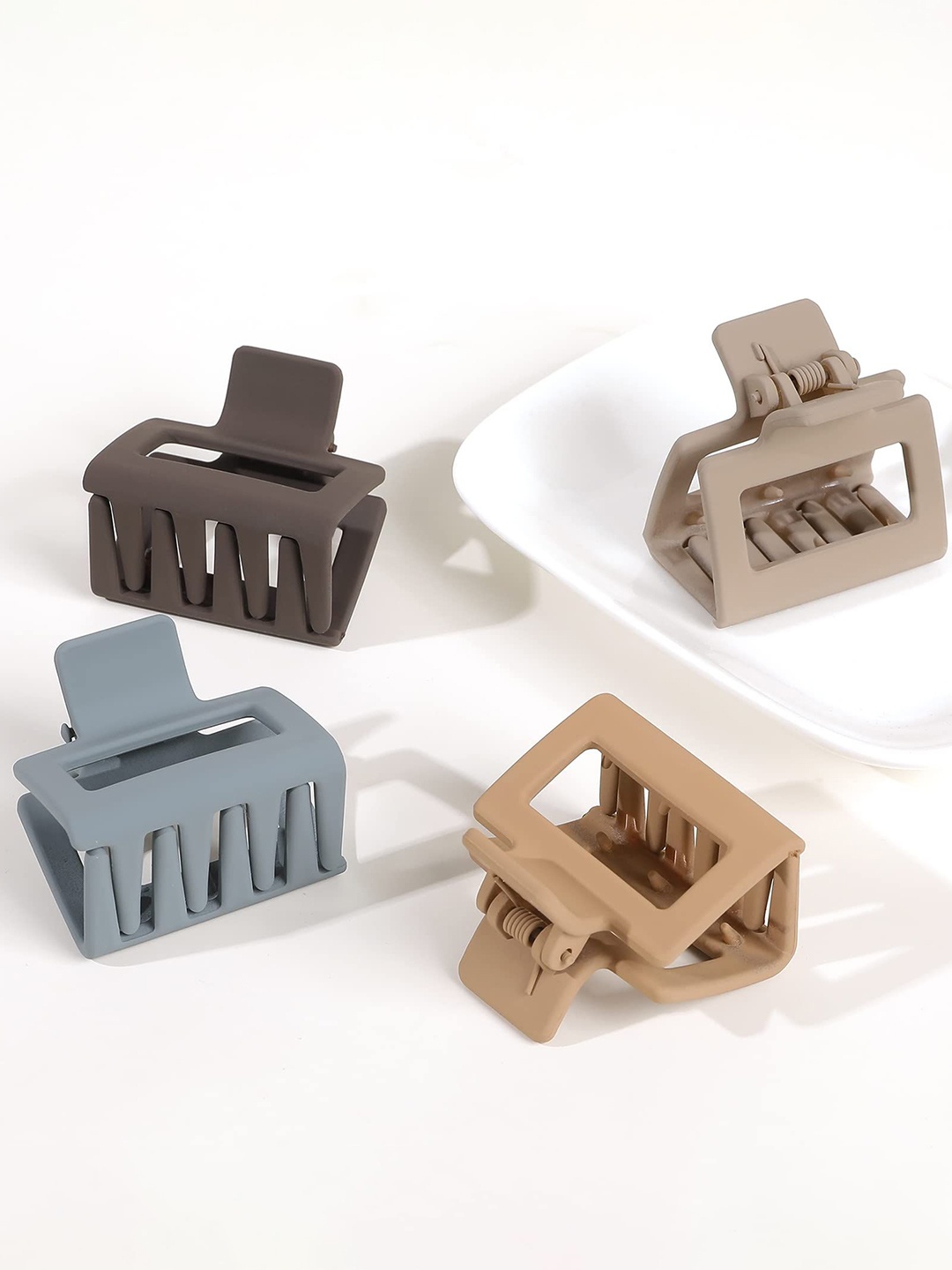 

Softwrap Women Set of 4 Claw Clip, Grey