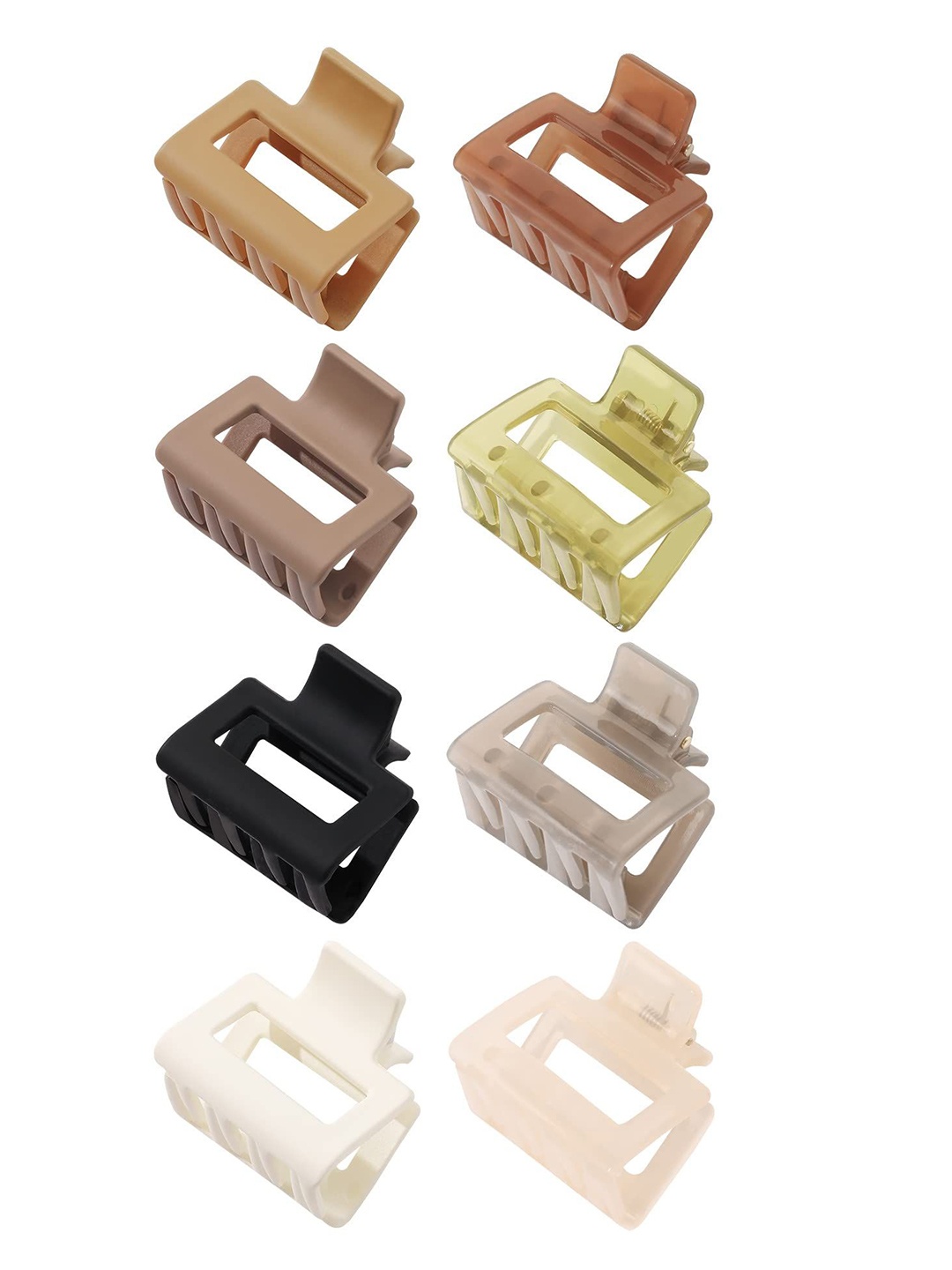 

Softwrap Set Of 8 Women Claw Clip, Black