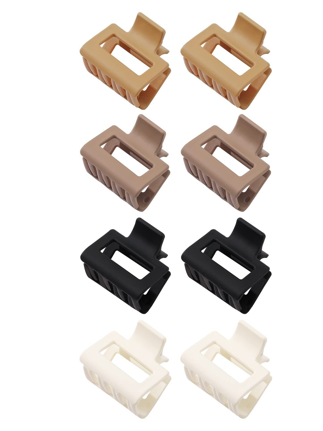 

Softwrap Set Of 8 Women Spiral Claw Clip, Beige