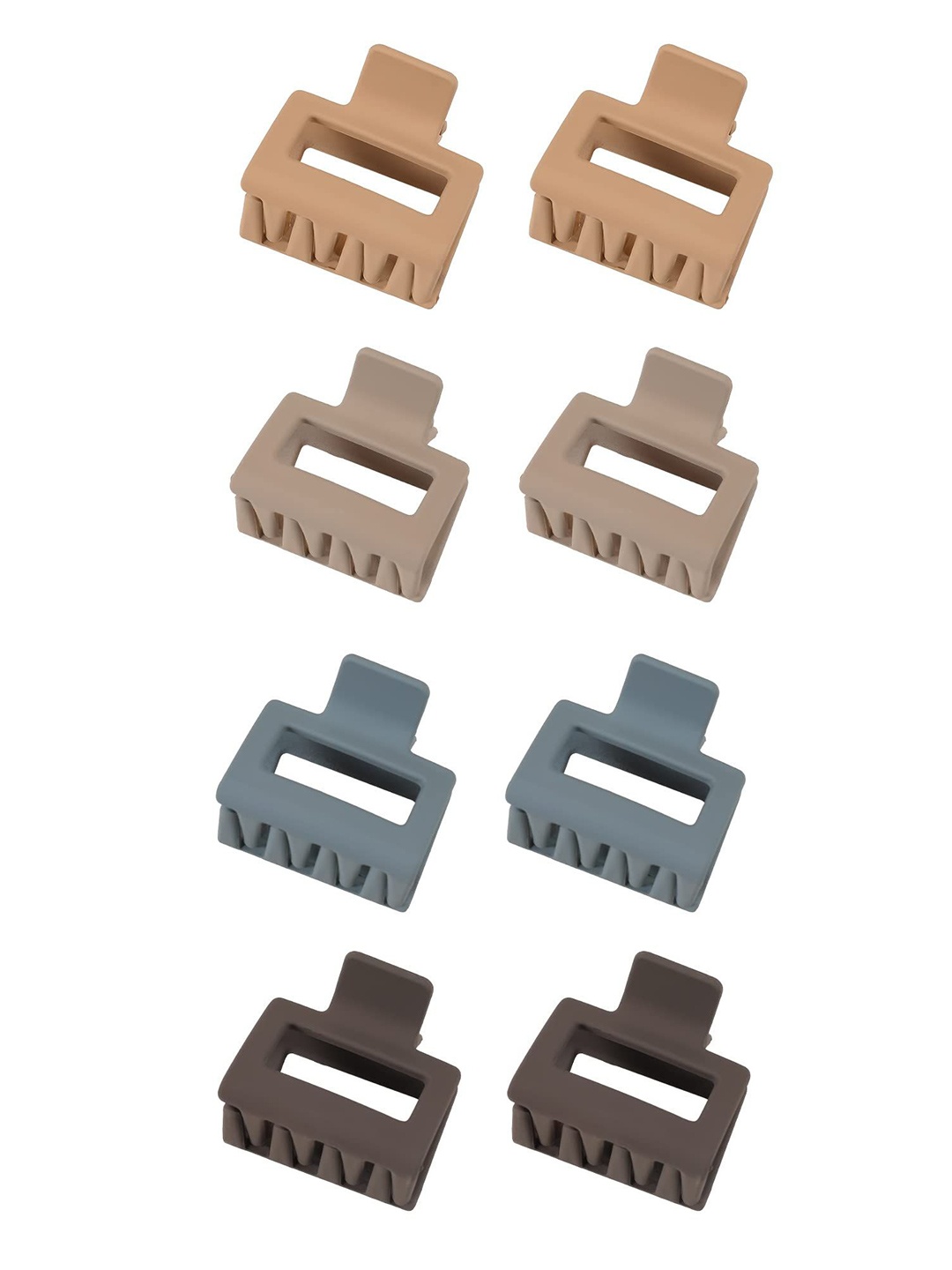 

Softwrap Set Of 8 Women Spiral Claw Clip, Brown