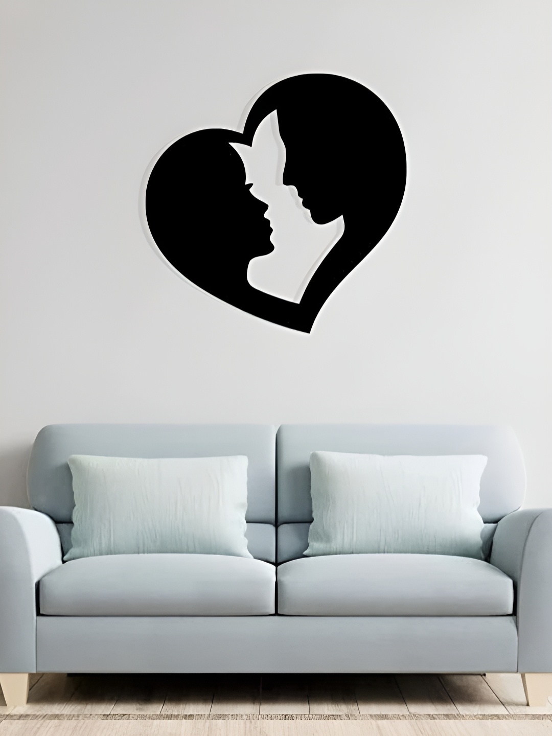 

ARTROOMS Black Wooden Couple Painting Wall Art