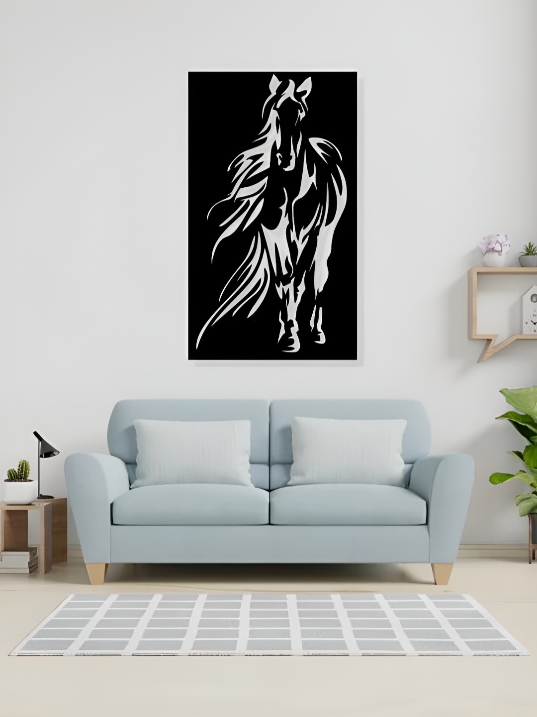 

ARTROOMS Black Horse Metal Wall Decor