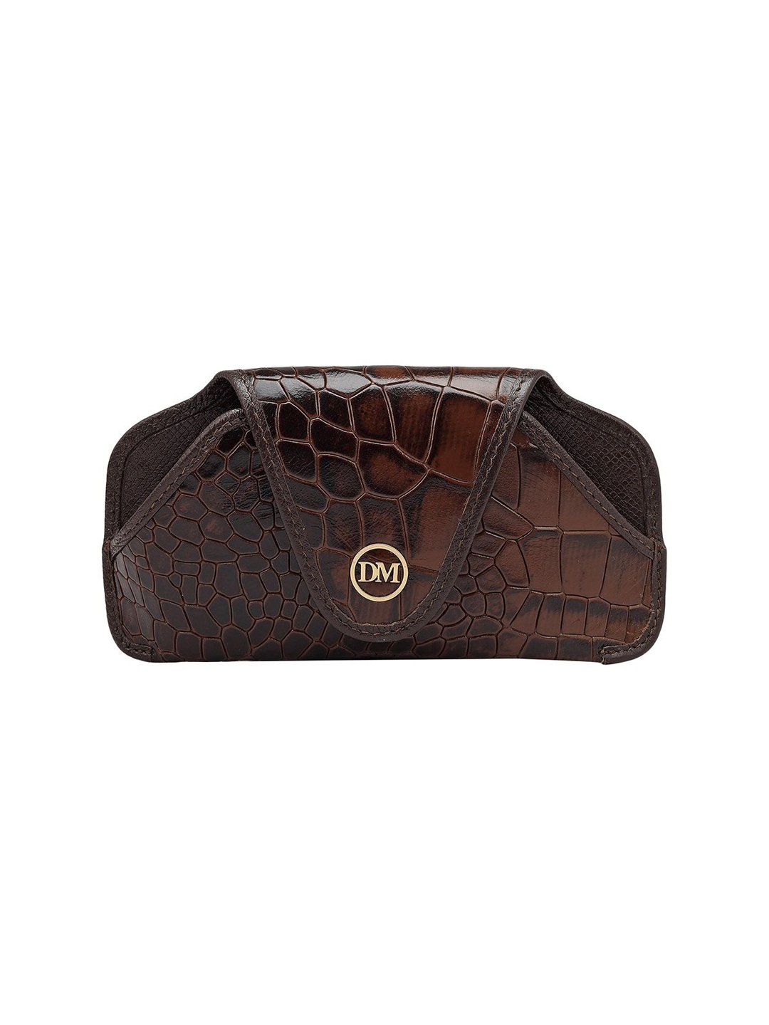 

Da Milano Brown Textured Leather Sunglasses Case
