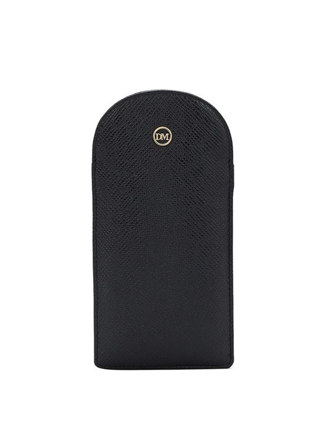 

Da Milano Black Textured Leather Sunglasses Case