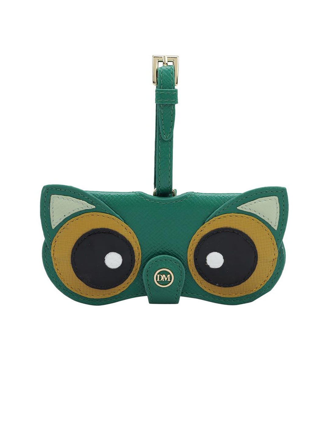 

Da Milano Leather Textured Sunglasses Case, Green