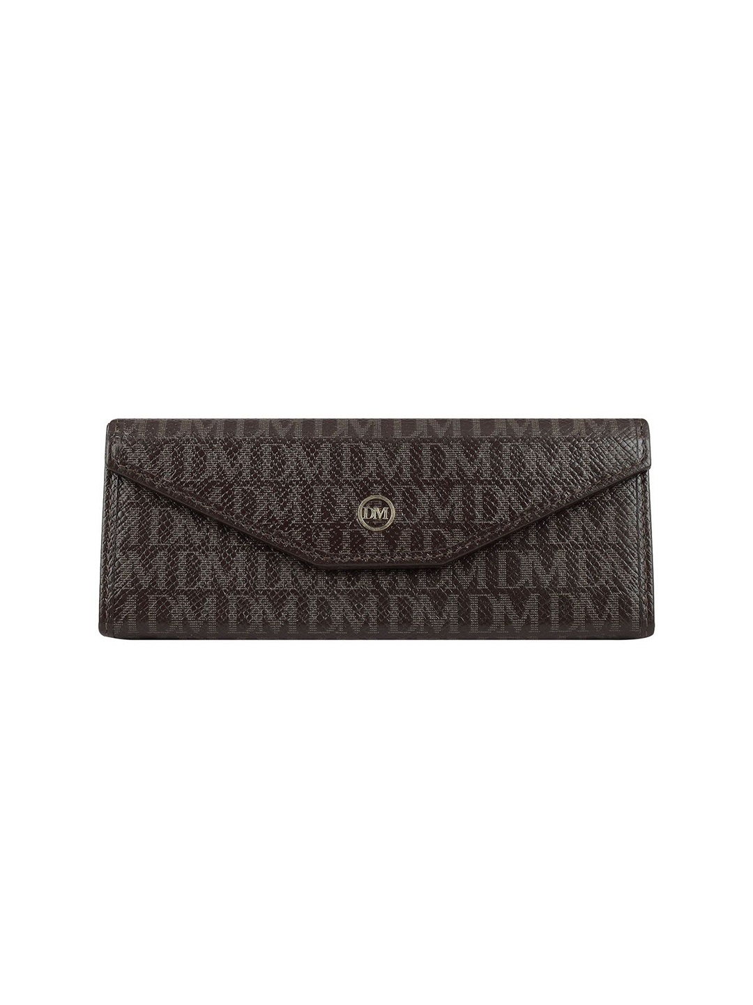 

Da Milano Printed Leather Sunglasses Case, Brown