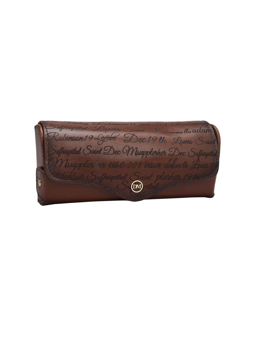 

Da Milano Textured Rectangle Shaped Sunglasses Case, Brown