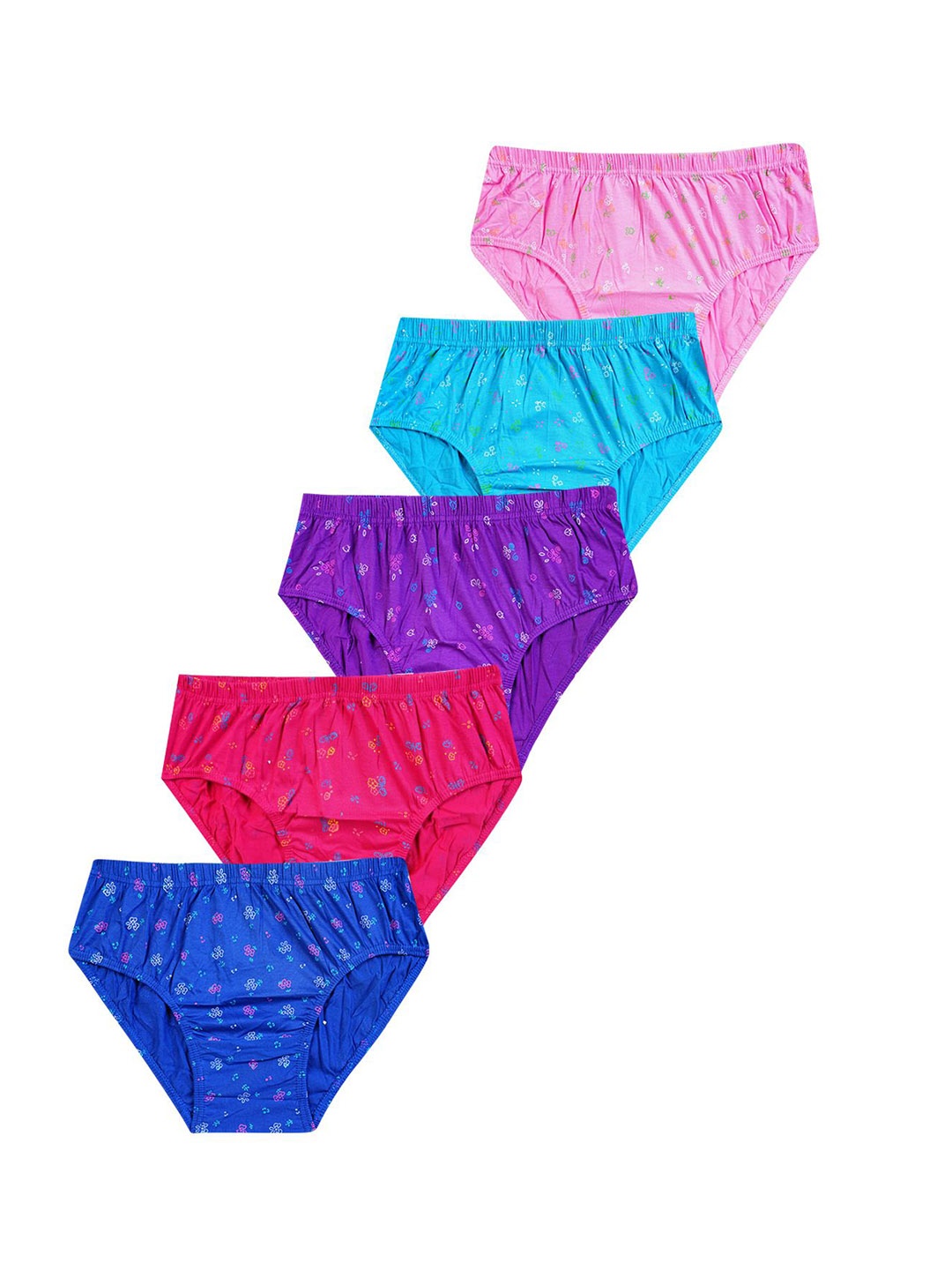 

YELLOWDELIGHT Pack Of 5 Printed Hipster Briefs YD 632 Breeze (w) panties S-5p, Blue