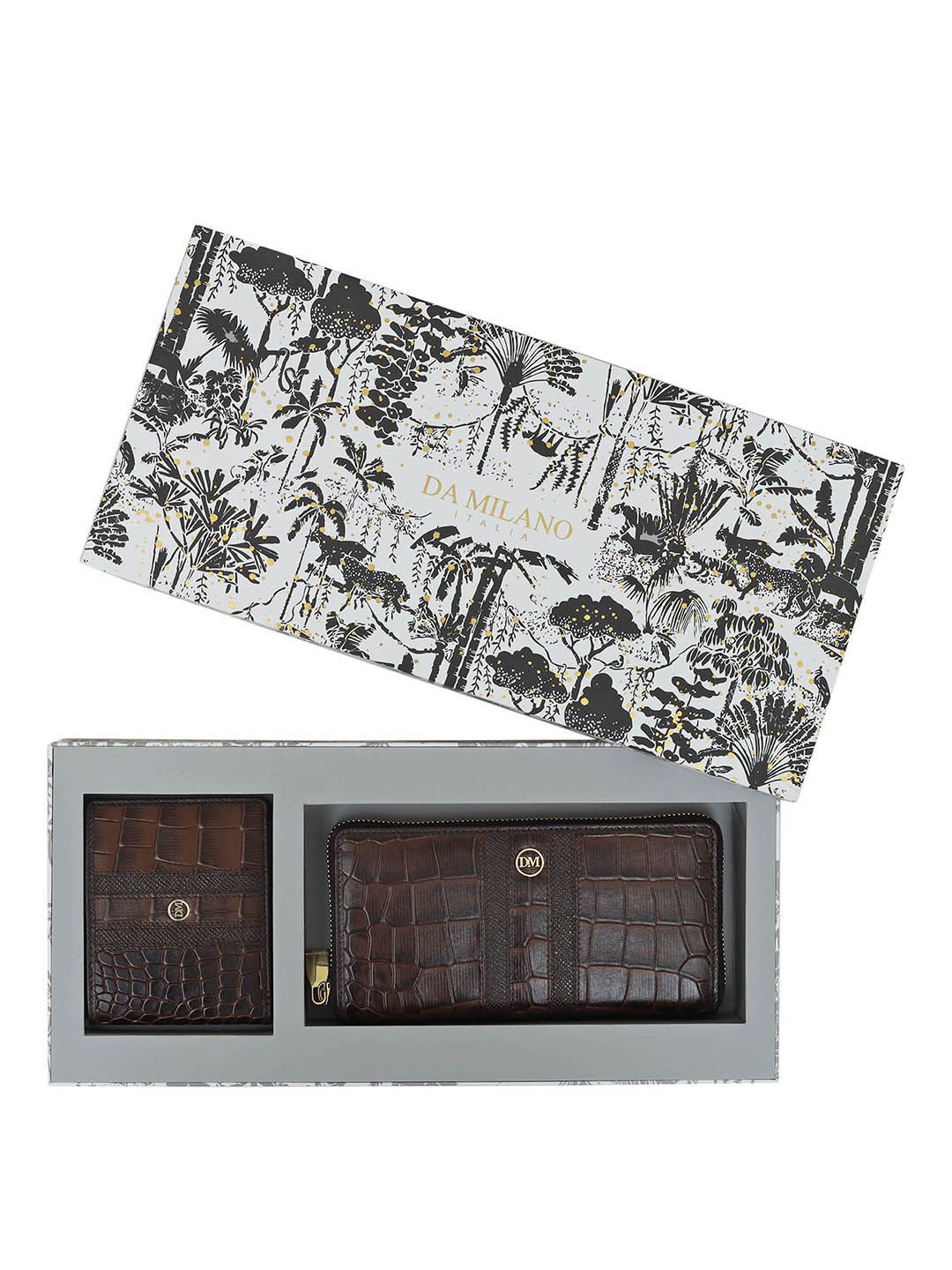 

Da Milano Unisex Accessory Gift Set of, Brown