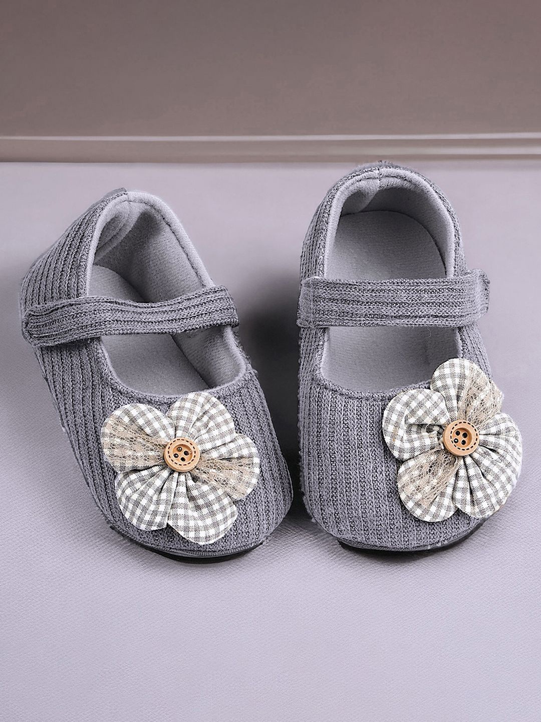 

Baby Moo Unisex Kids Cotton Booties, Grey