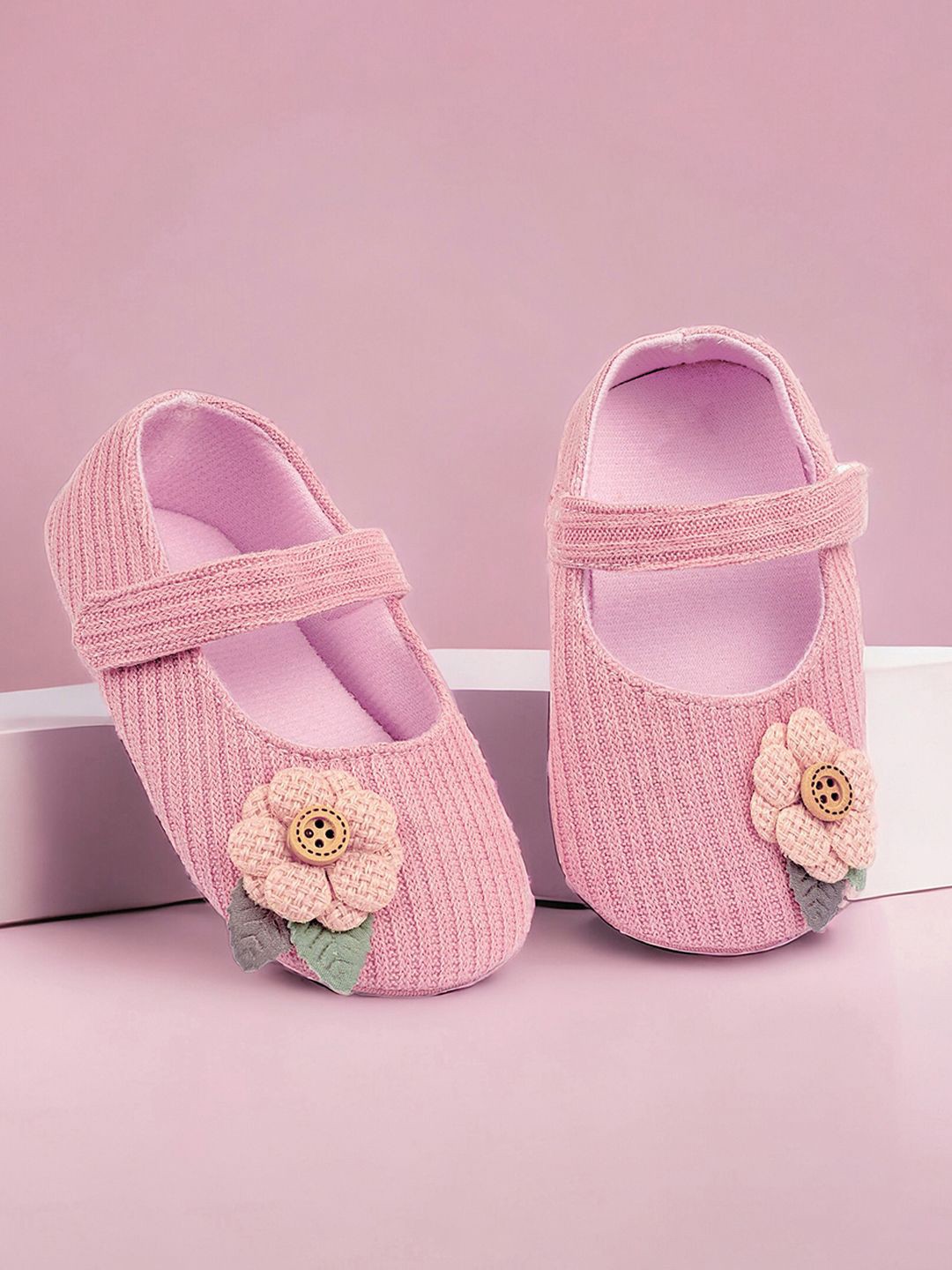 

Baby Moo Unisex Kids Cotton Booties, Pink