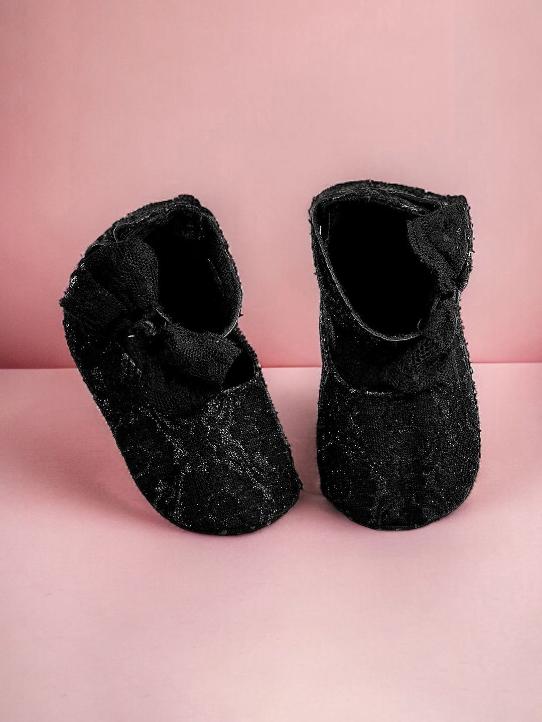 

Baby Moo Unisex Kids Cotton Booties, Black