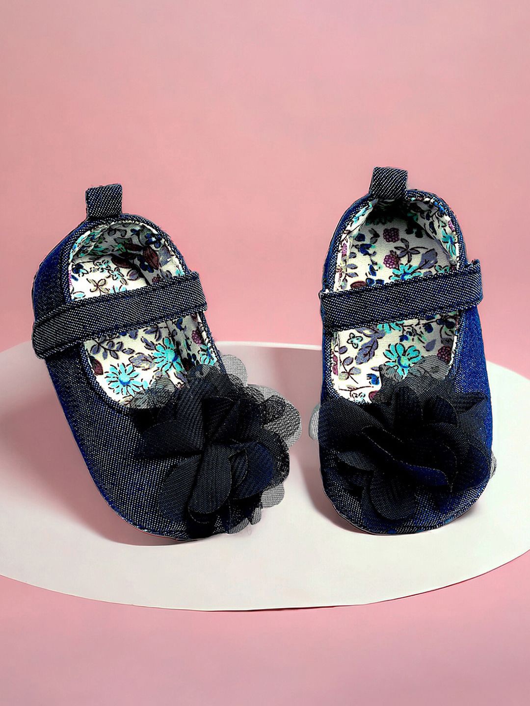 

Baby Moo Unisex Kids Cotton Booties, Navy blue
