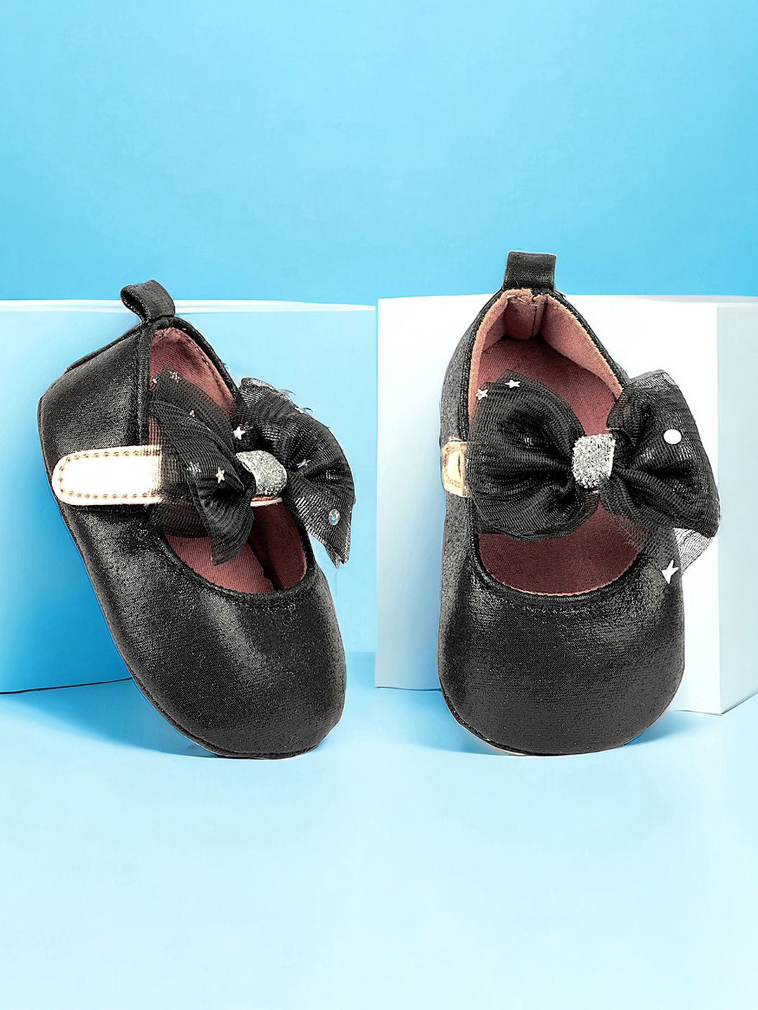 

Baby Moo Unisex Kids Booties, Black