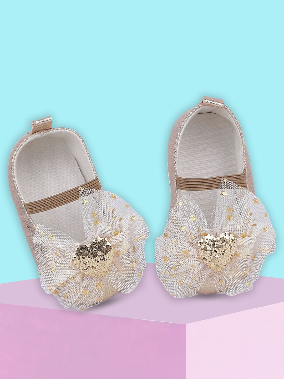 

Baby Moo Unisex Kids Cotton Booties, Gold