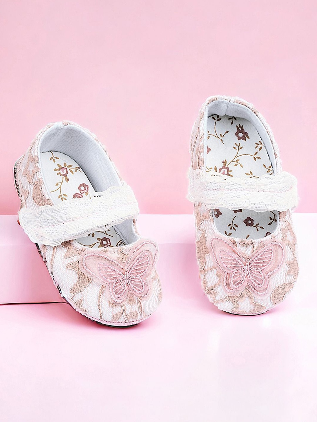 

Baby Moo Unisex Kids Cotton Booties, Pink