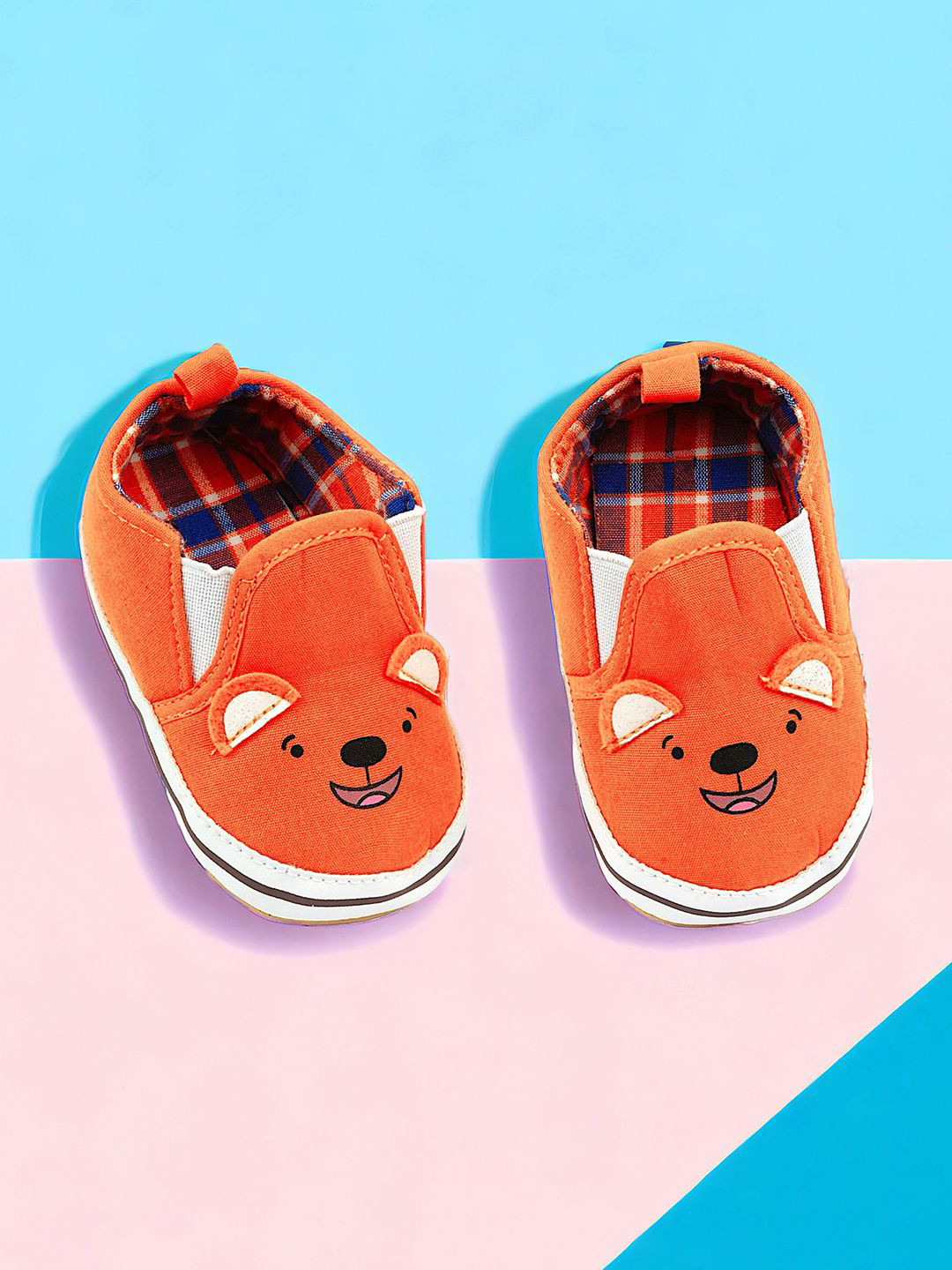 

Baby Moo Kid Cotton Booties, Orange