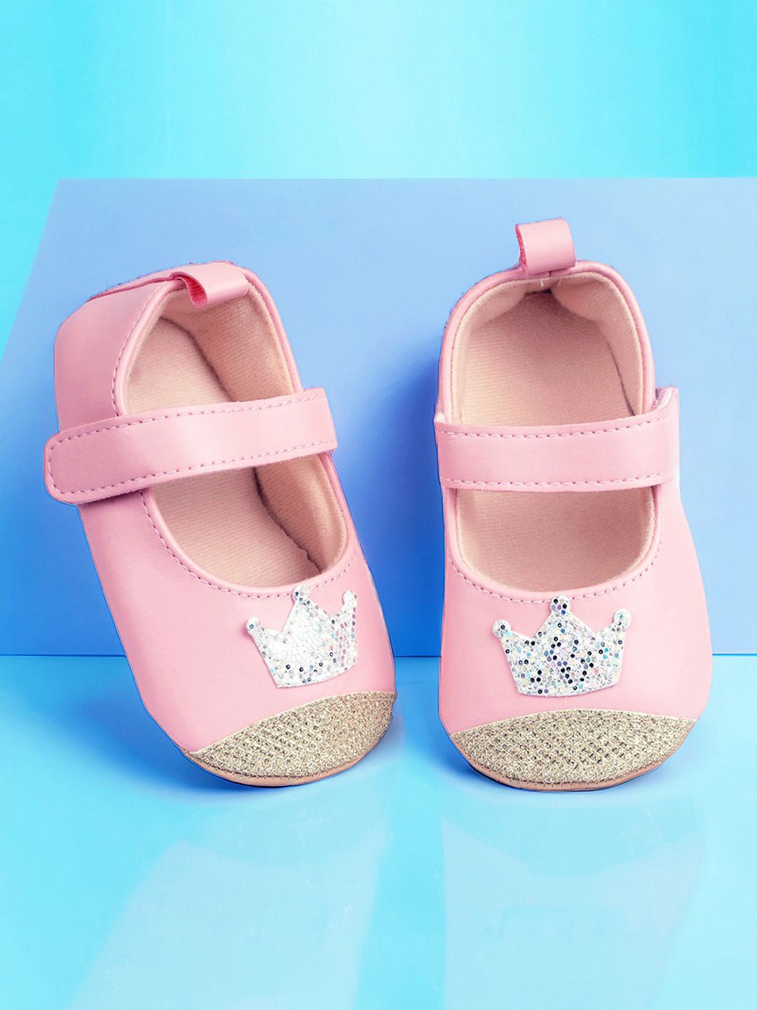 

Baby Moo Kids-Girls Embellished Booties, Pink