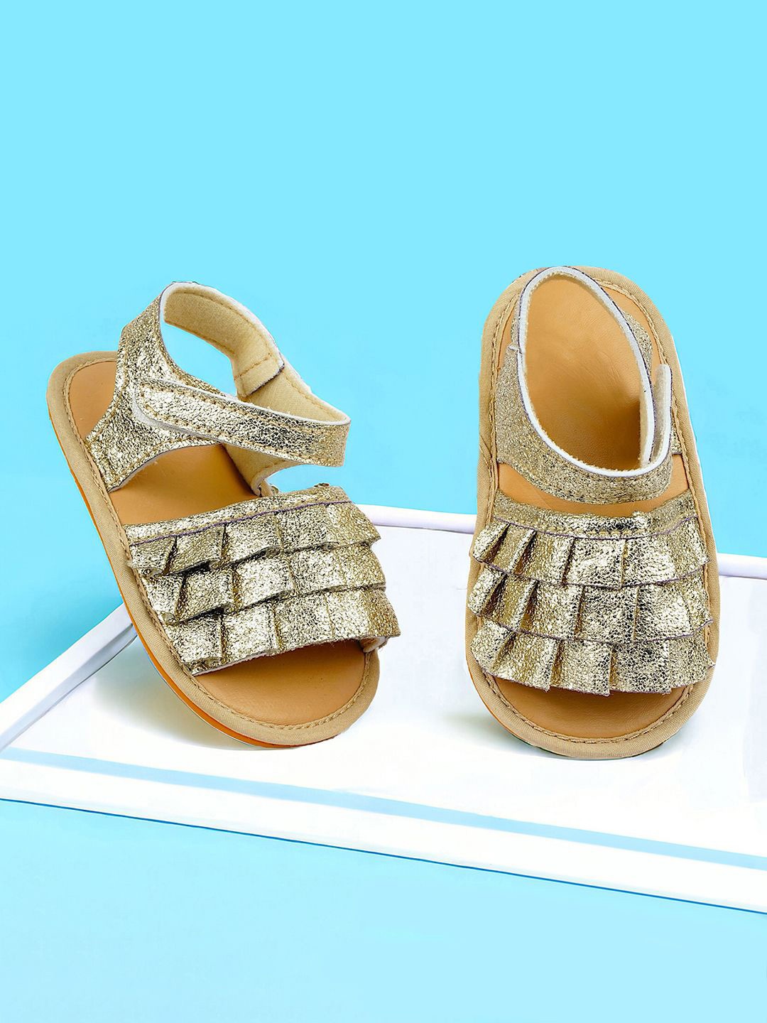 

Baby Moo Kids Girls Booties, Gold
