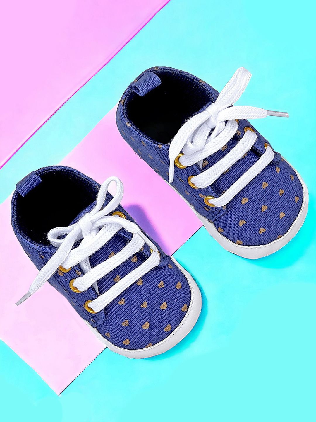 

Baby Moo Kids Cotton Booties, Navy blue