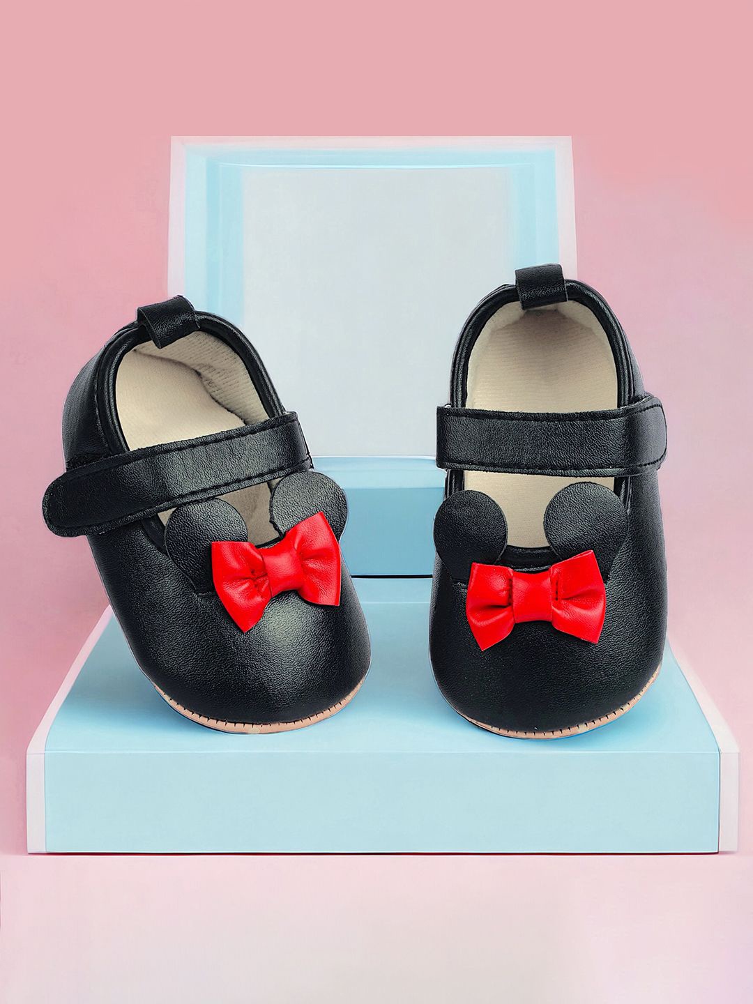 

Baby Moo Kids-Girls Bow Booties, Black