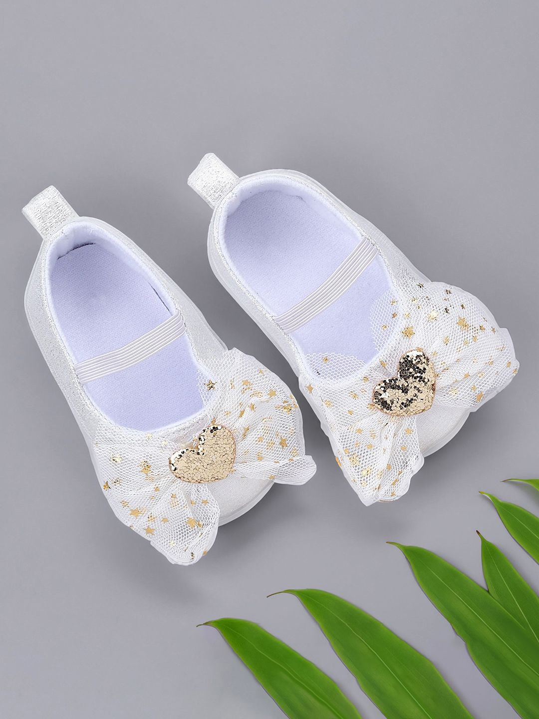 

Baby Moo Kids-Girls Cotton Booties, White