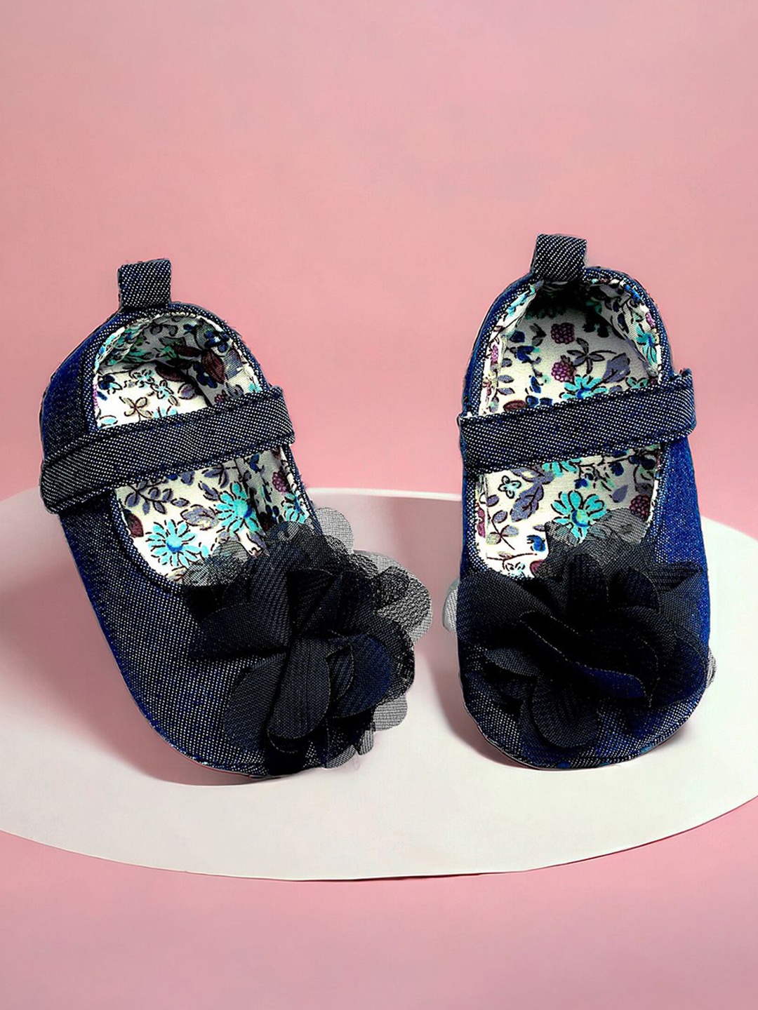 

Baby Moo Unisex Kids Cotton Booties, Navy blue