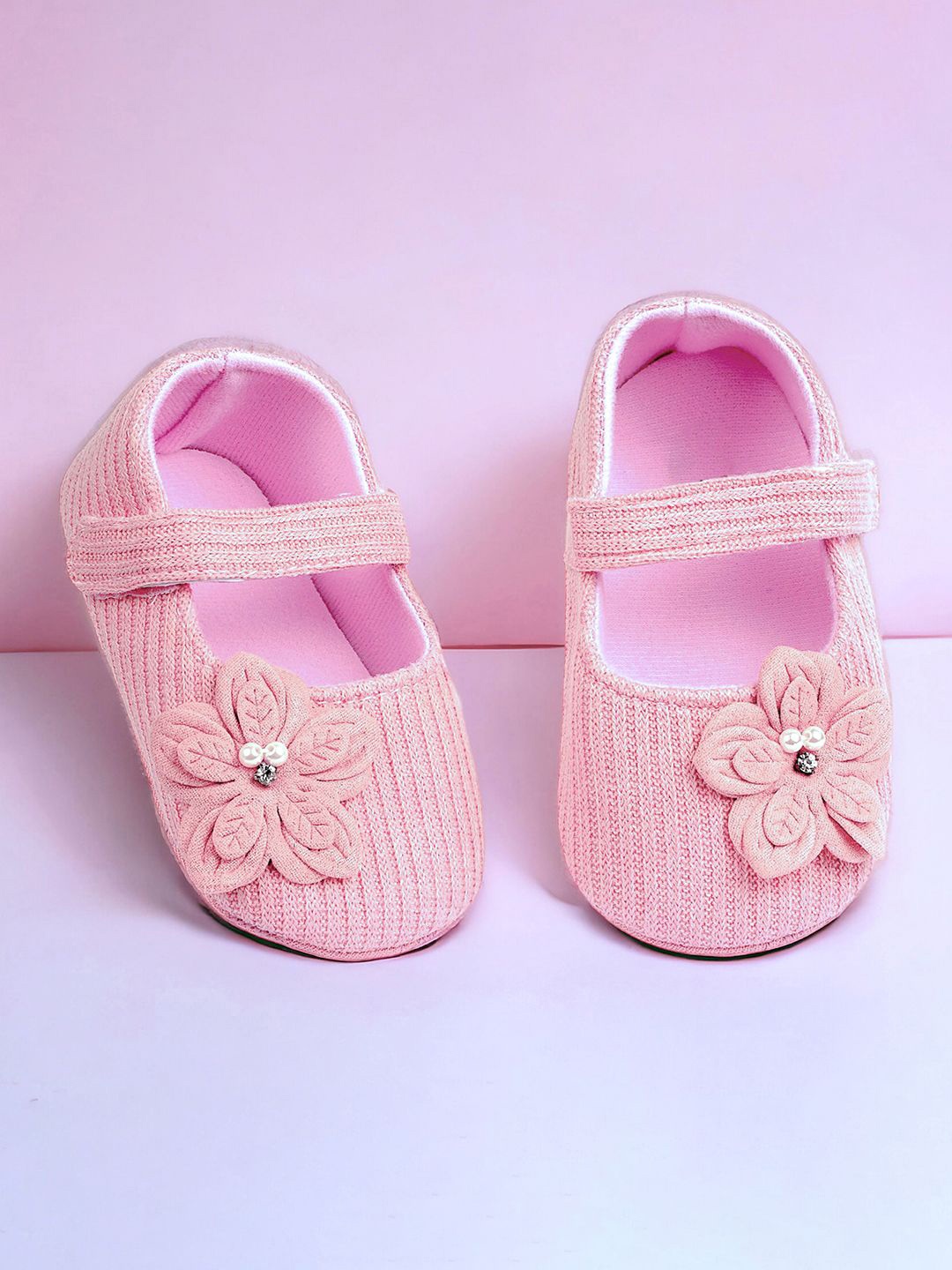 

Baby Moo Unisex Kids Cotton Booties, Pink