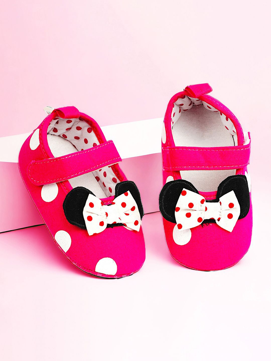 

Baby Moo Unisex Kids Cotton Booties, Pink