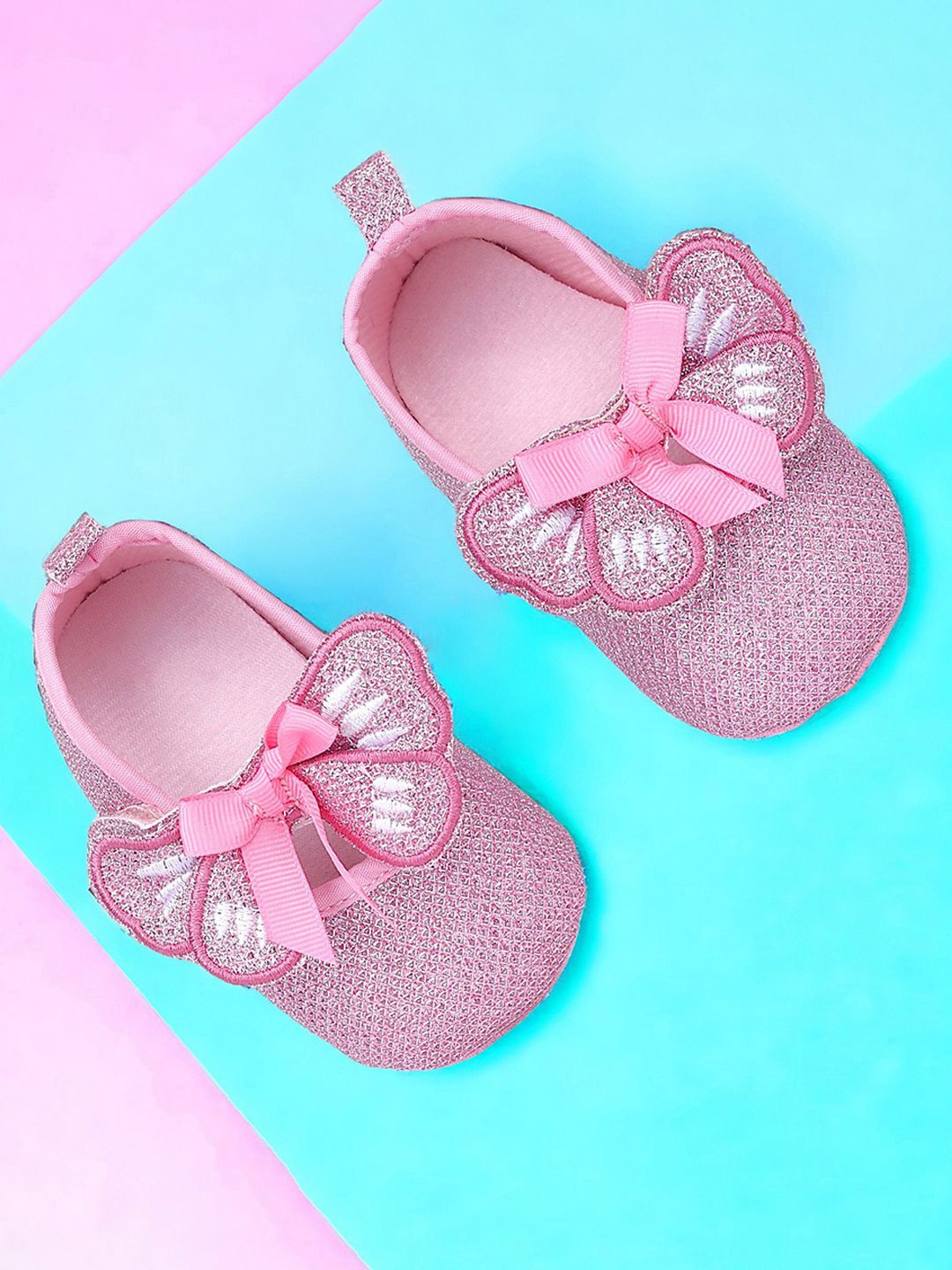 

Baby Moo Unisex Kids Cotton Booties, Pink