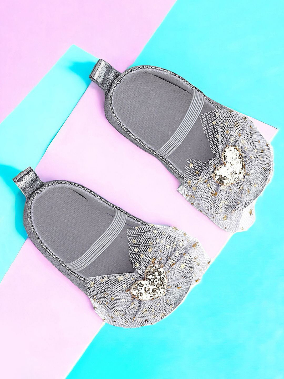 

Baby Moo Unisex Kids Cotton Booties, Grey