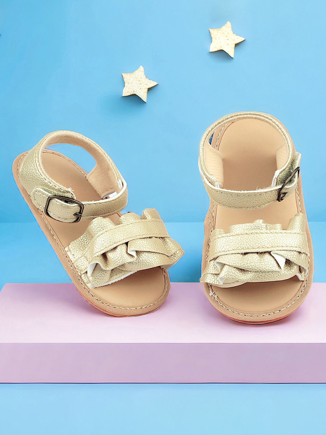 

Baby Moo Unisex Kids Booties, Gold