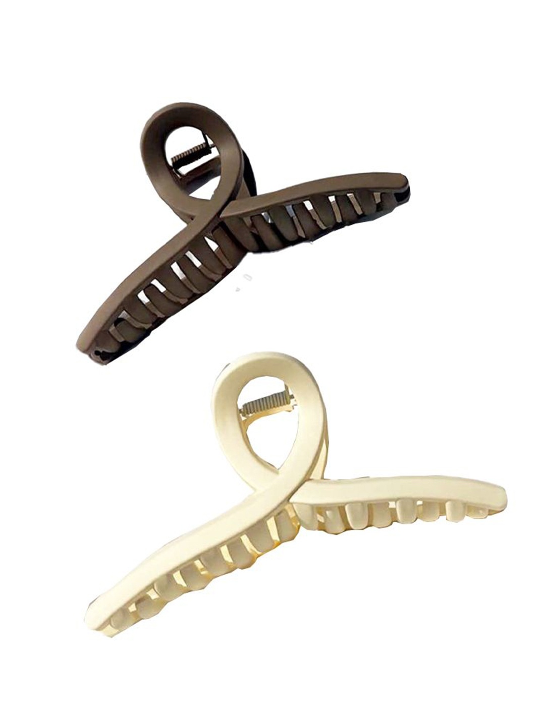 

Softwrap Women Set of 2 Claw Clip, Brown