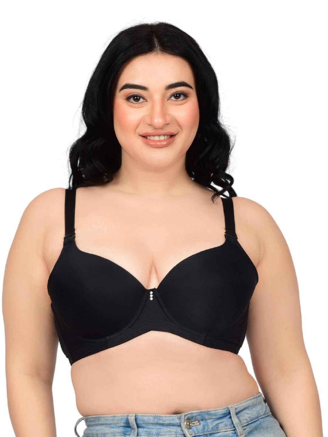 

bare dezire Bra Medium Coverage Underwired Lightly Padded, Black