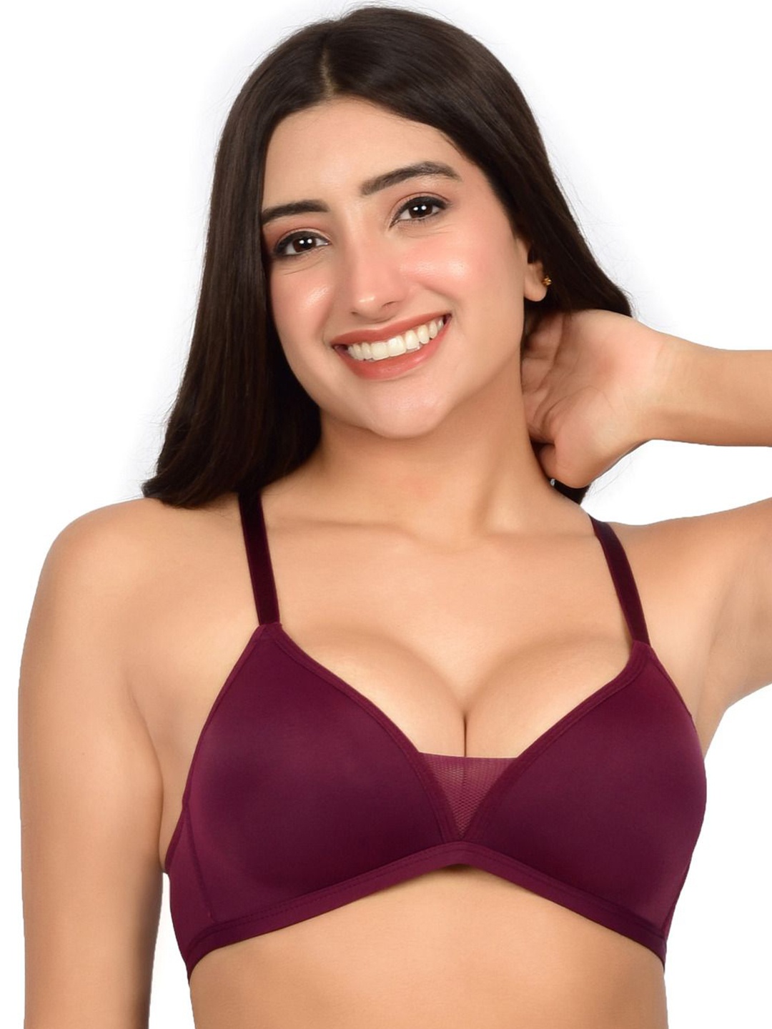 

bare dezire Bra Medium Coverage Lightly Padded, Burgundy