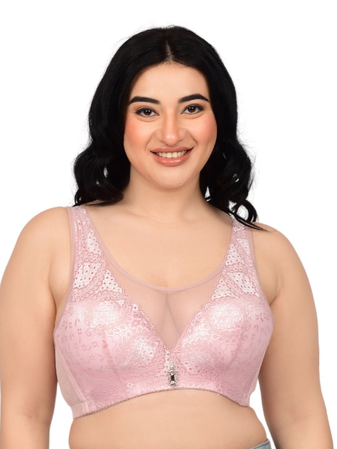 

bare dezire Floral Bra Full Coverage Lightly Padded, Pink