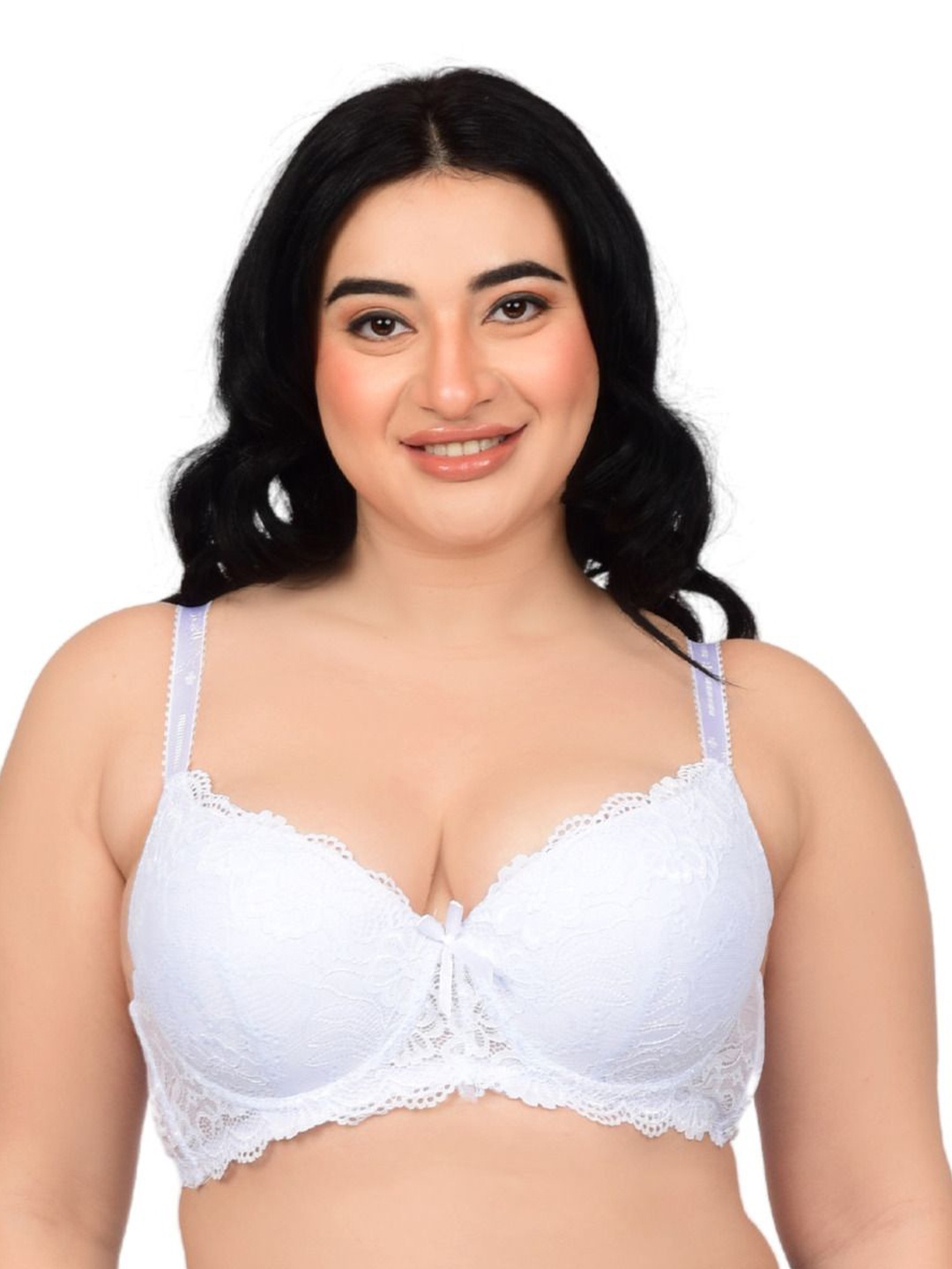 

bare dezire Floral Bra Medium Coverage Underwired Lightly Padded, White