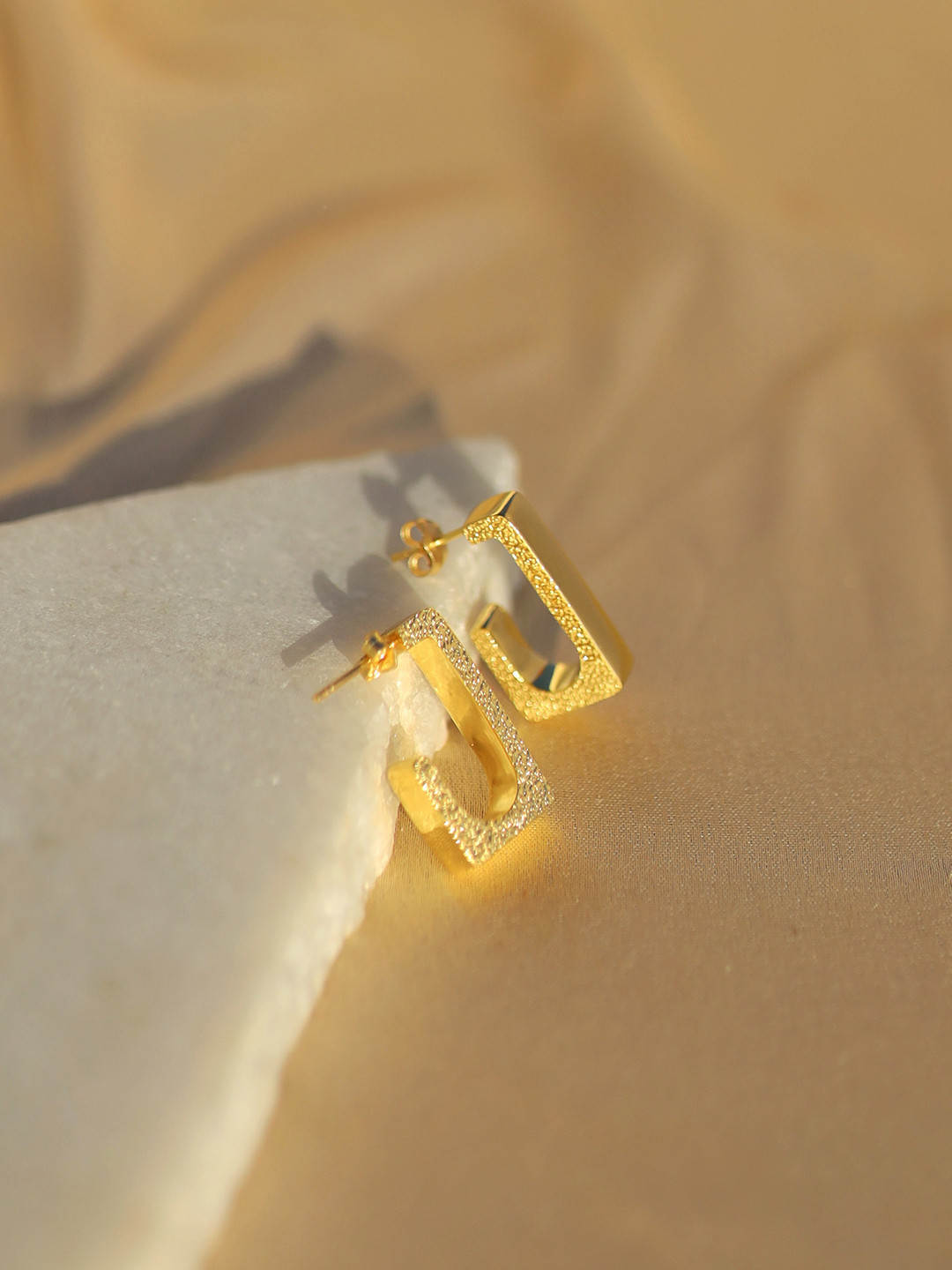 

Perfectly Average Contemporary Gold-Plated Studs Earrings