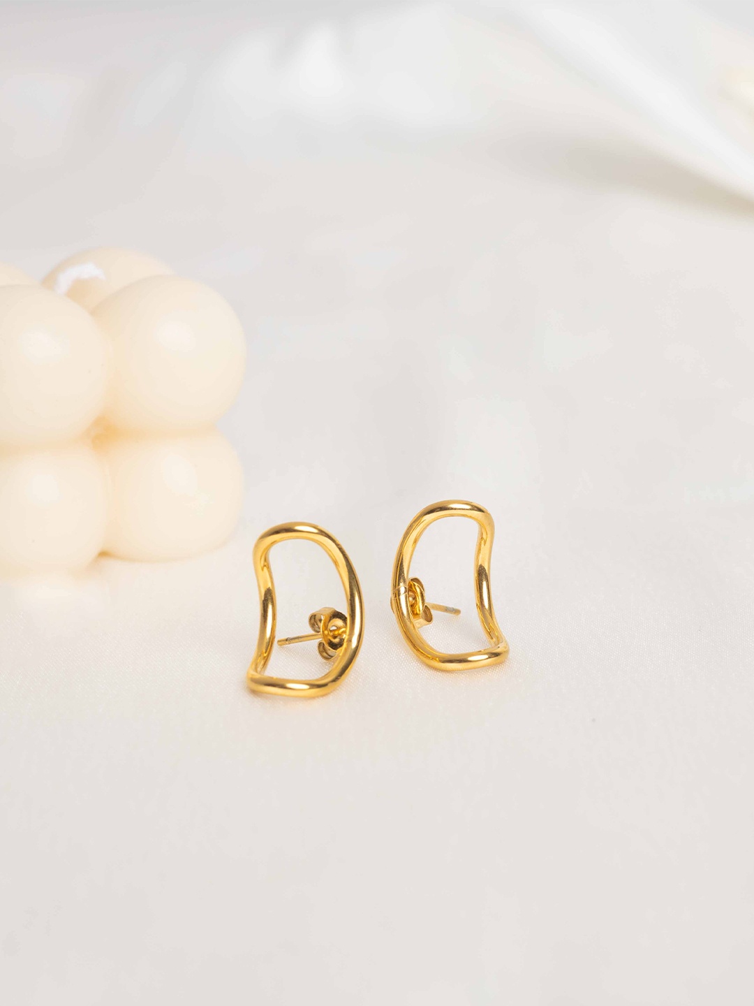 

Perfectly Average Contemporary Gold-Plated Studs Earrings