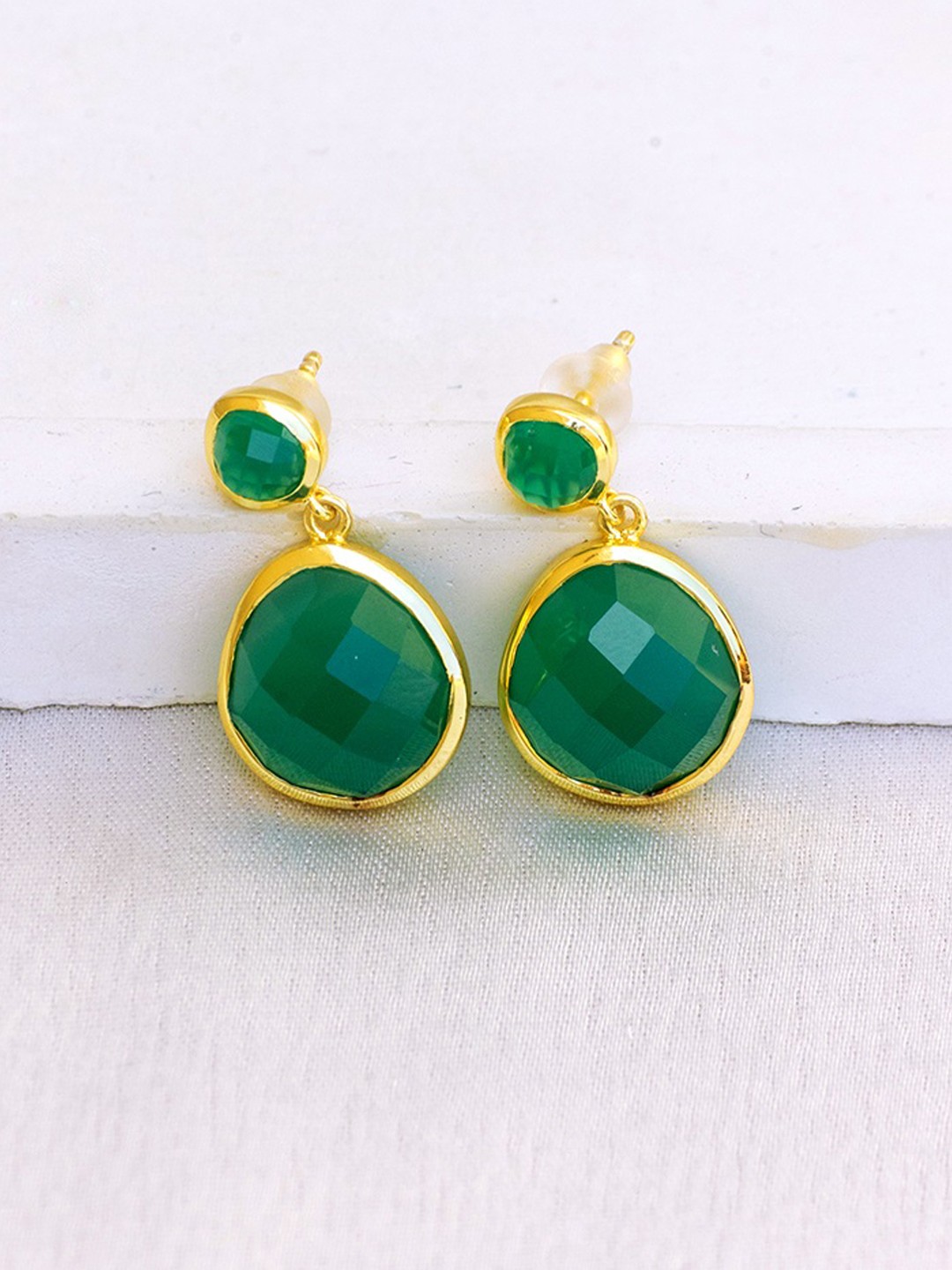 

Perfectly Average 18k Gold-Plated Circular Drop Earrings