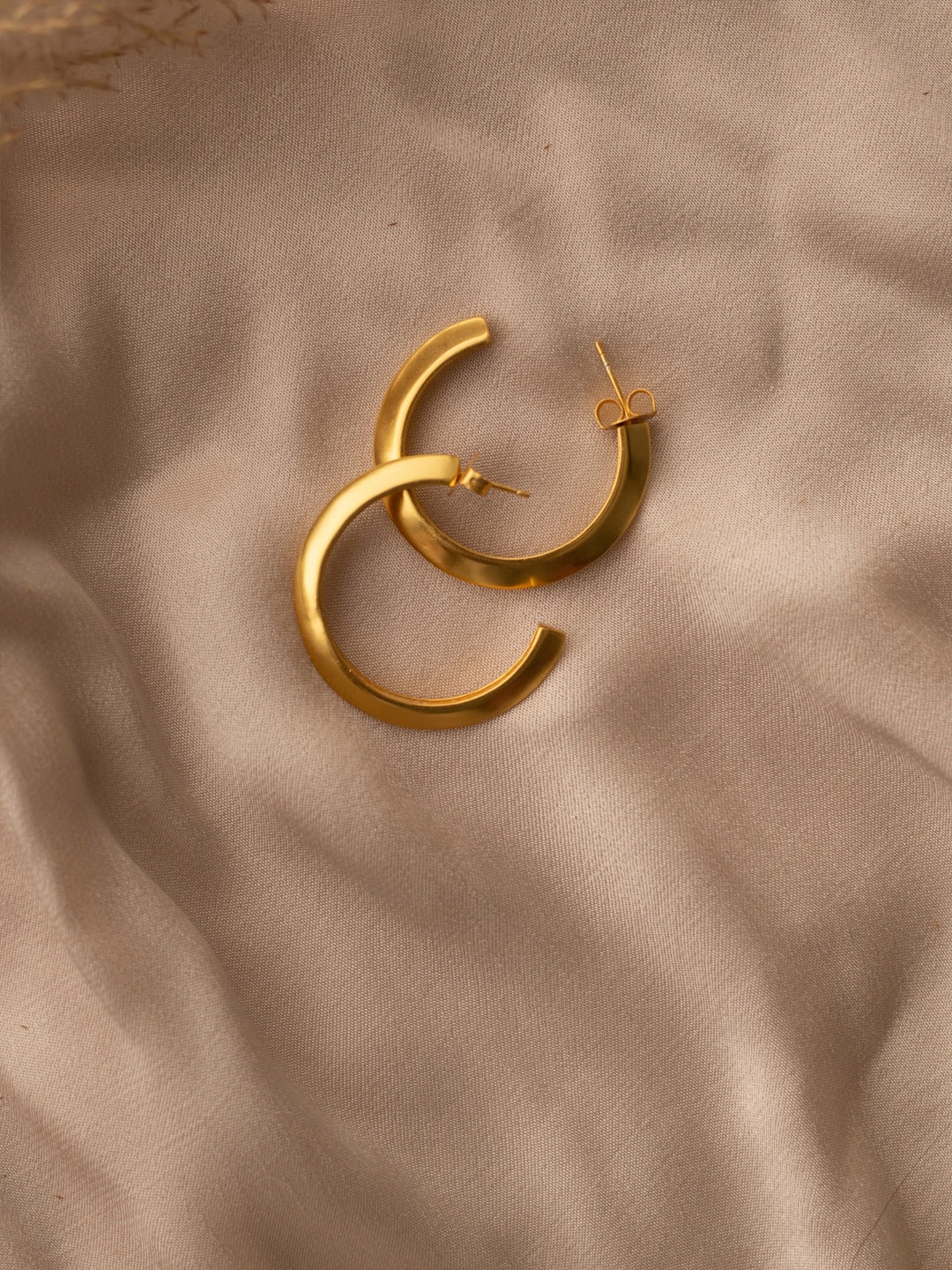 

Perfectly Average 18k Silver Plated Croissant Studs Silver Earring, Gold